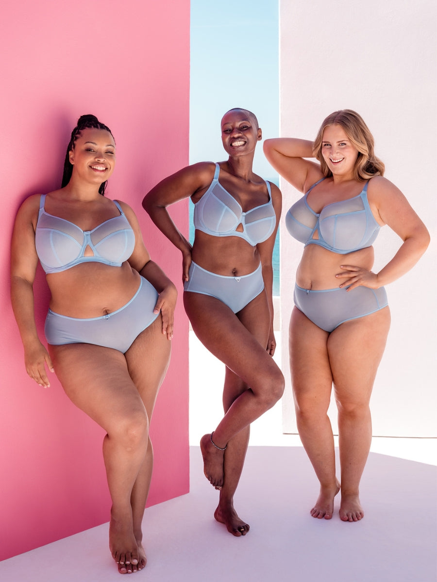 Victory Balcony Bra - Periwinkle Blue