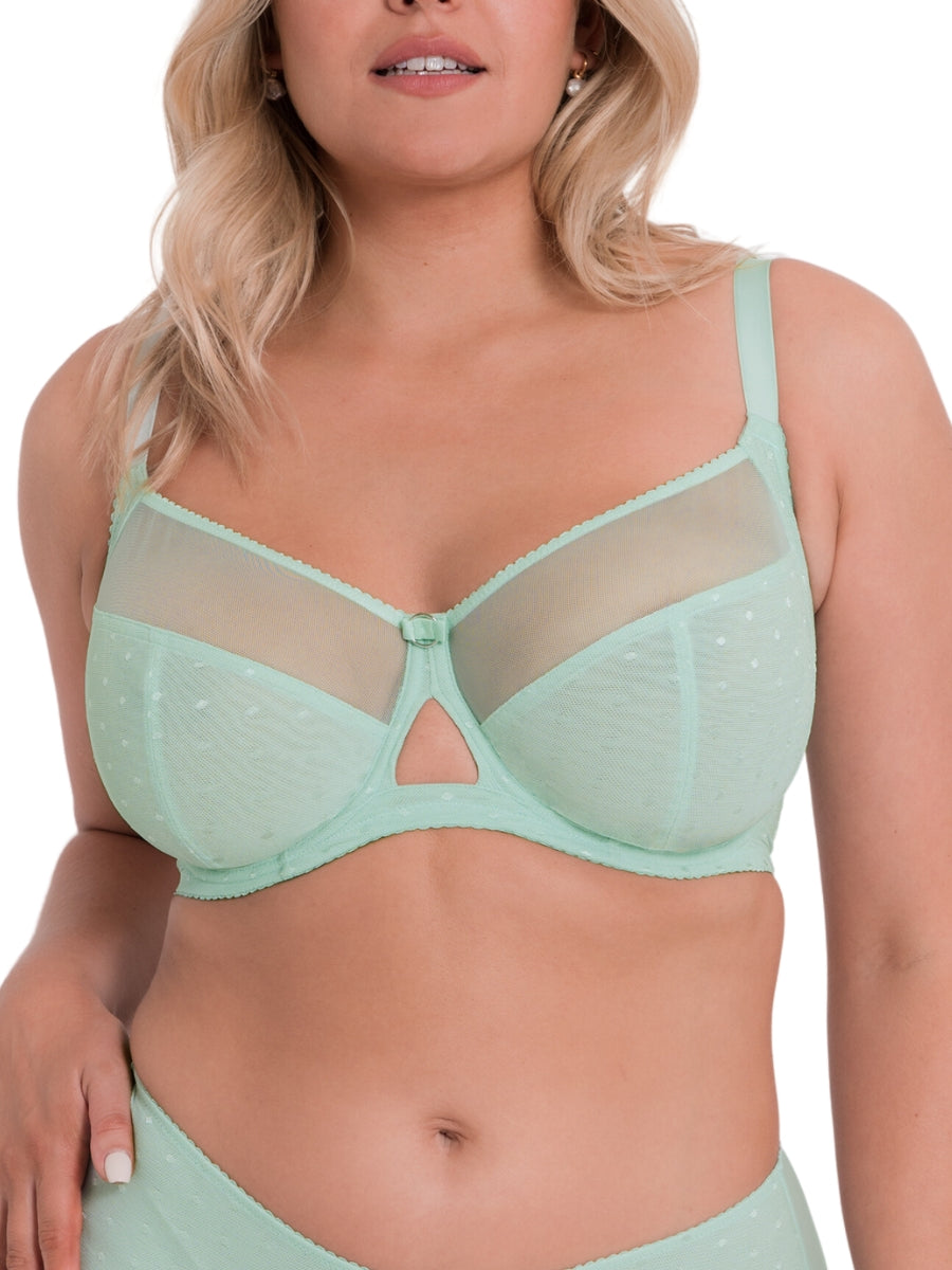 Victory Polka Balcony Bra - Mint