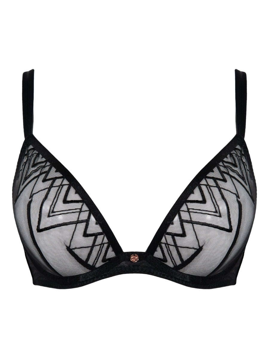 Voltage Deep Plunge Bra - Black