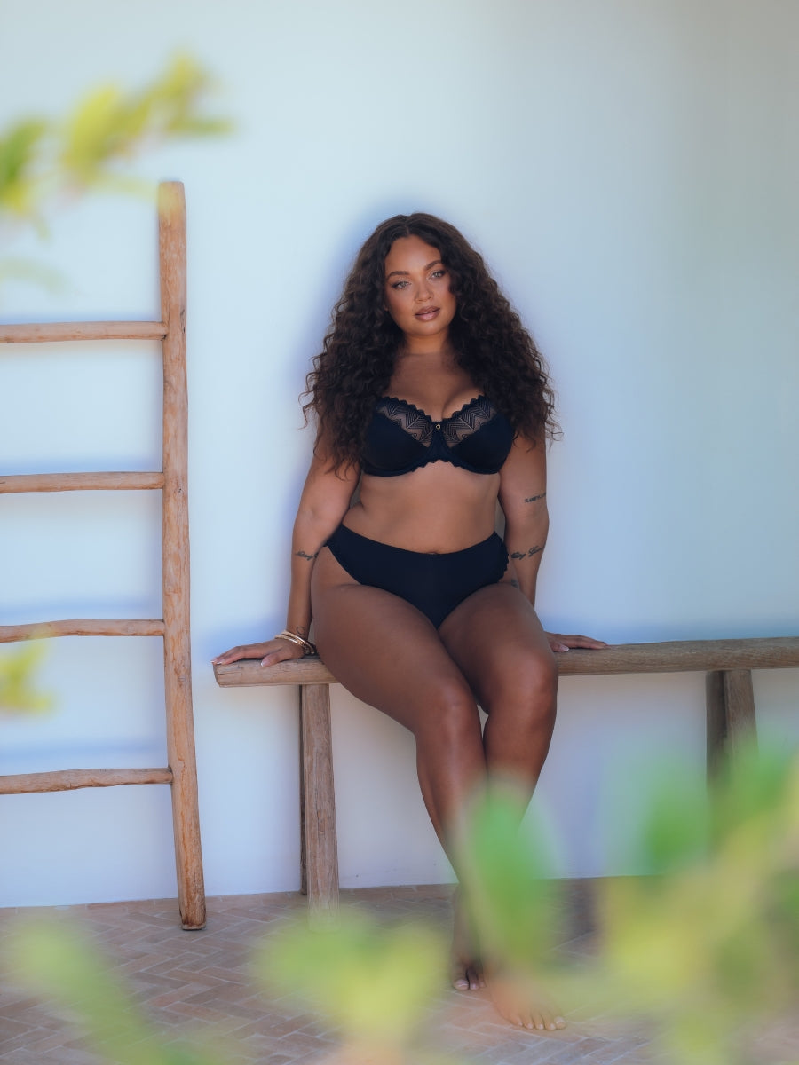 Wild One Balcony Bra - Black