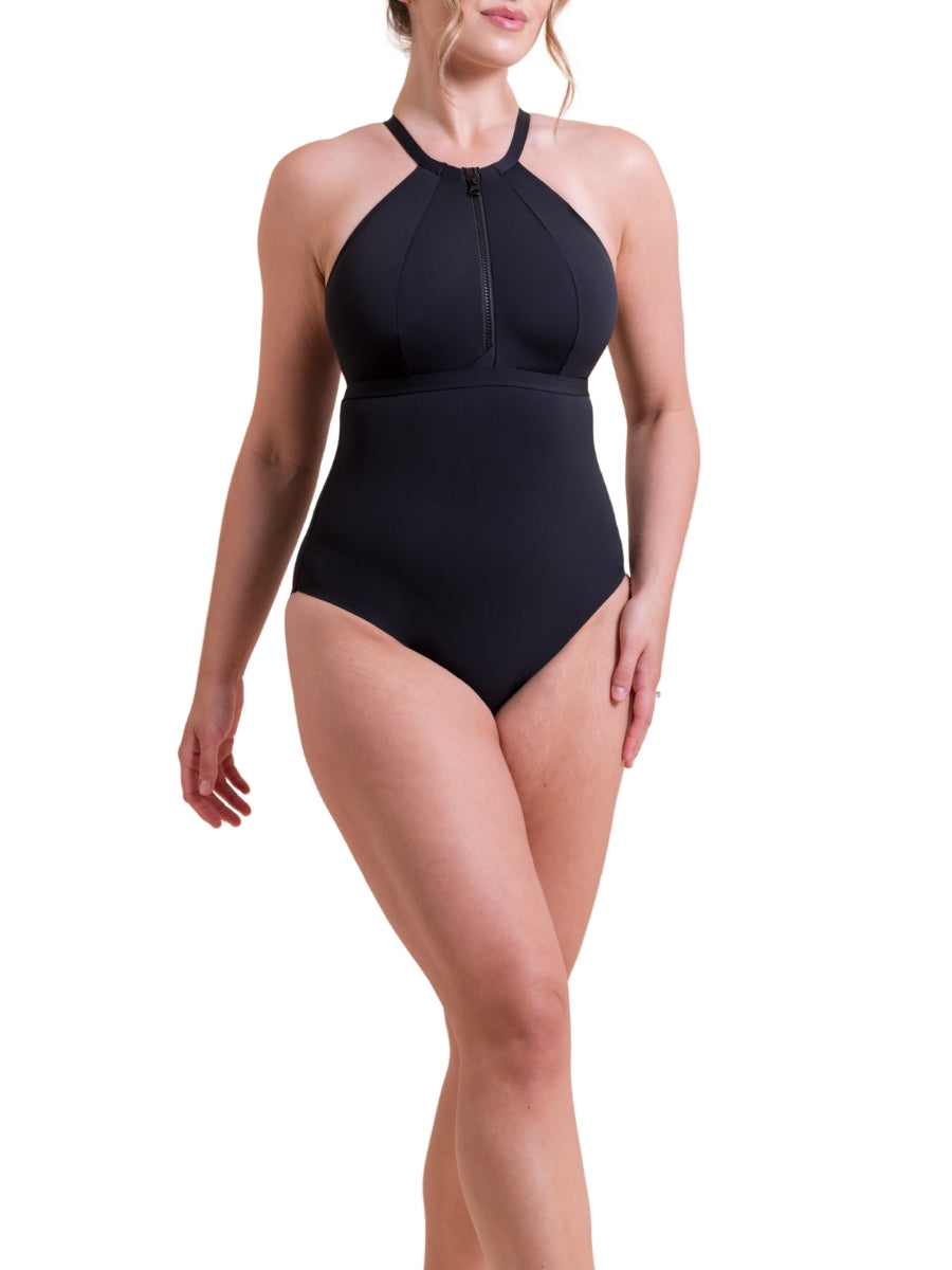 Zip Tide Non-Wired Multiway Swimsuit - Black