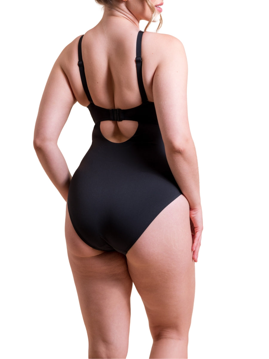 Zip Tide Non-Wired Multiway Swimsuit - Black