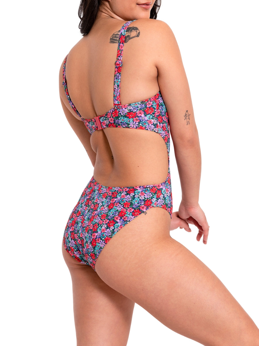 Kitsch Kate Non Wired Swimsuit - Floral Print