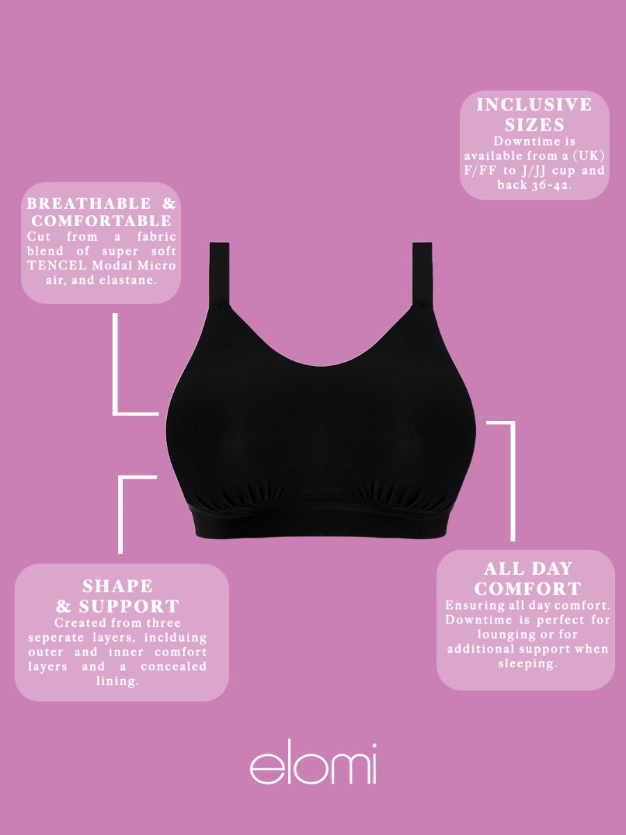 Downtime Non Wired Bralette - Black