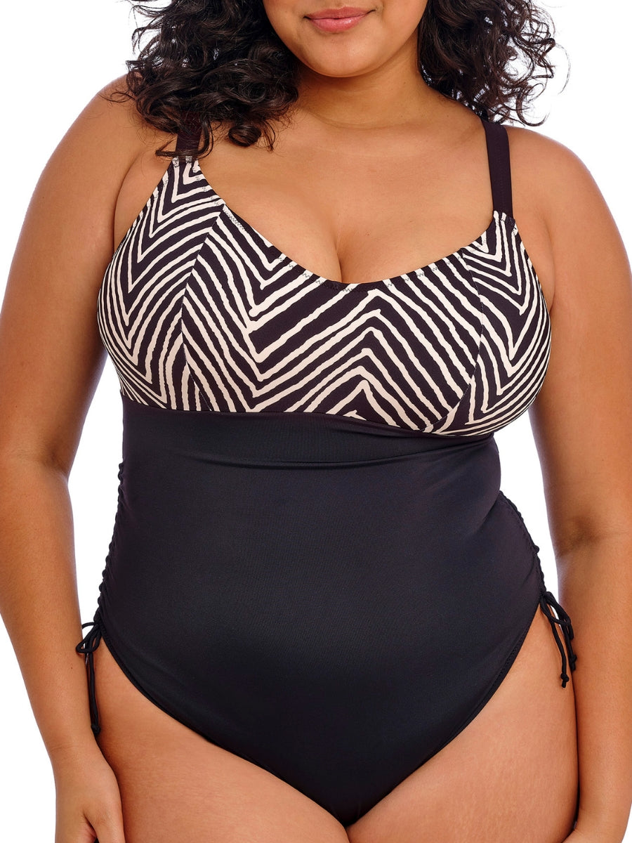 Fiji Falls Non Wired Swimsuit - Black