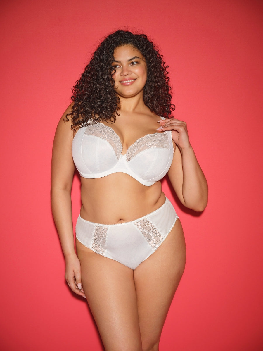 Lucie Plunge Bra - White
