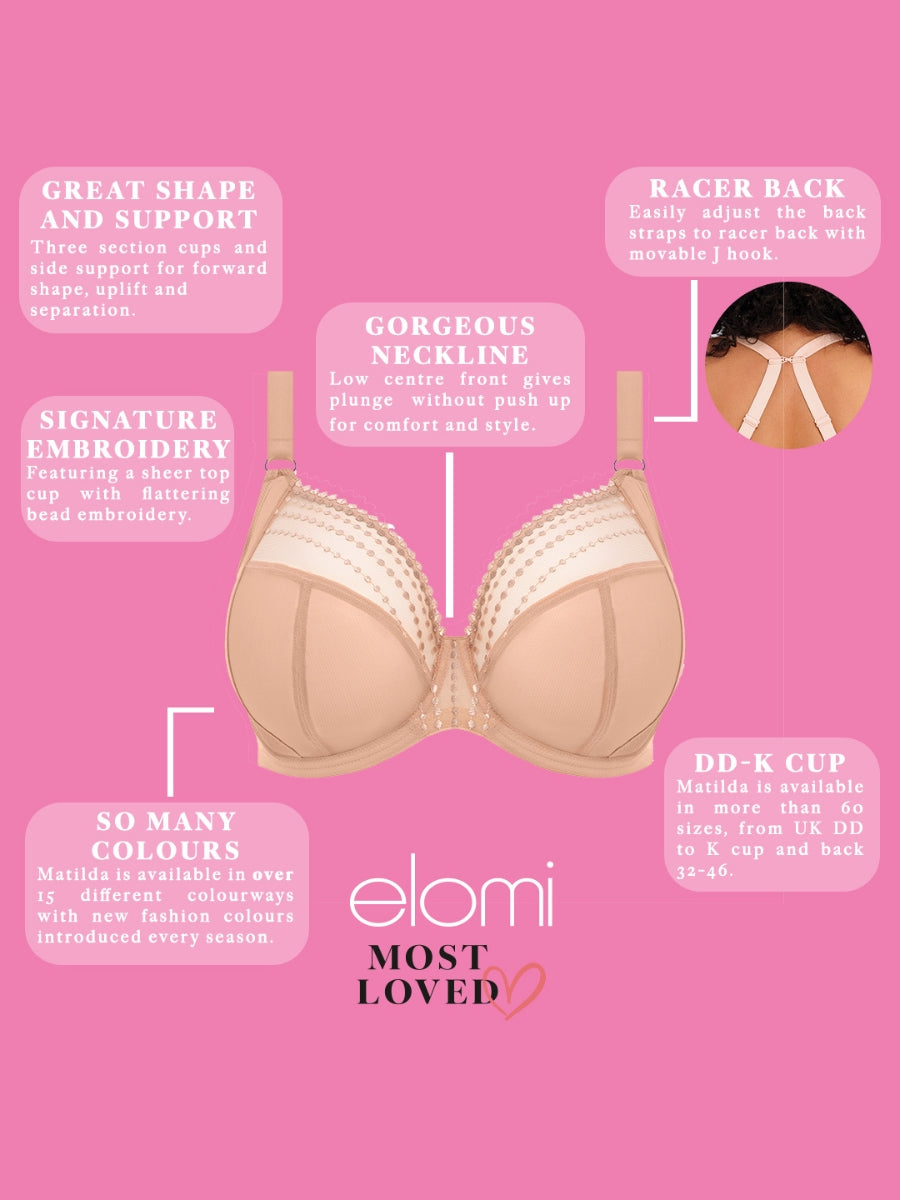 Matilda Plunge Bra - Café Au Lait