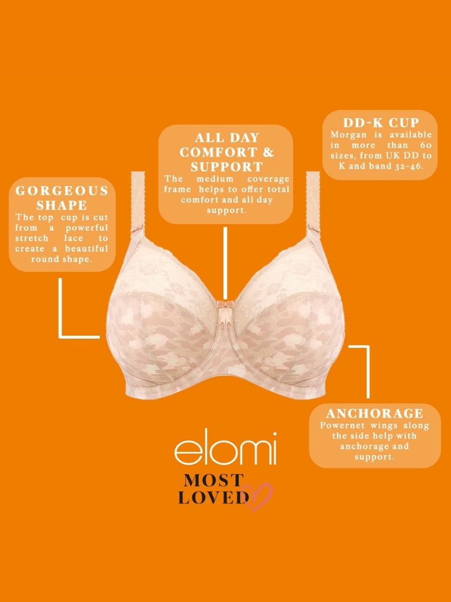 Morgan Printed Full Cup Bra - Toasted Almond