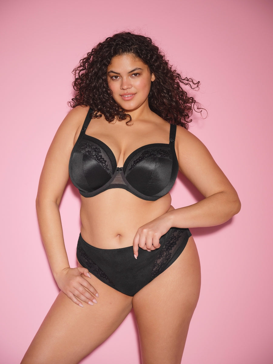 Nerina Stretch Plunge Bra - Black