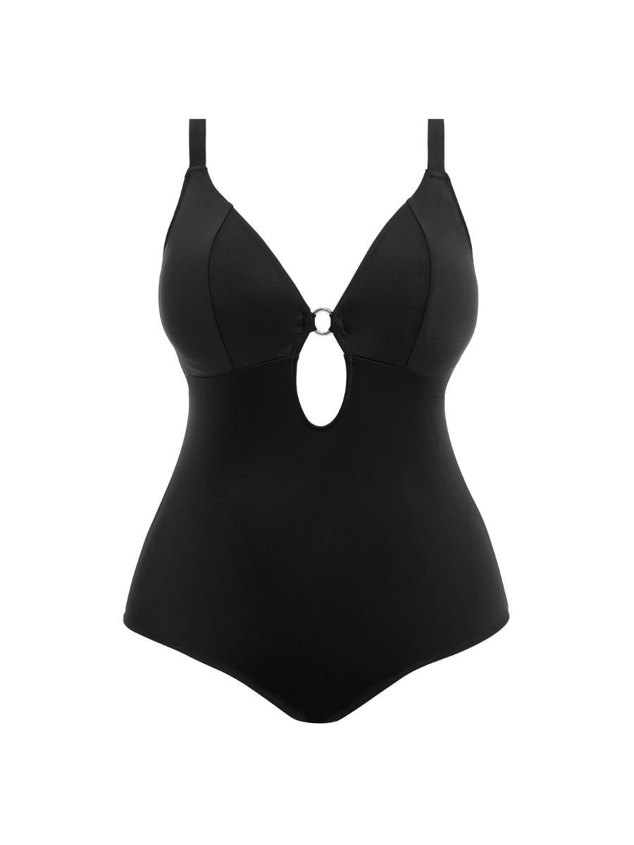 Plain Sailing Plunge Swimsuit - Black