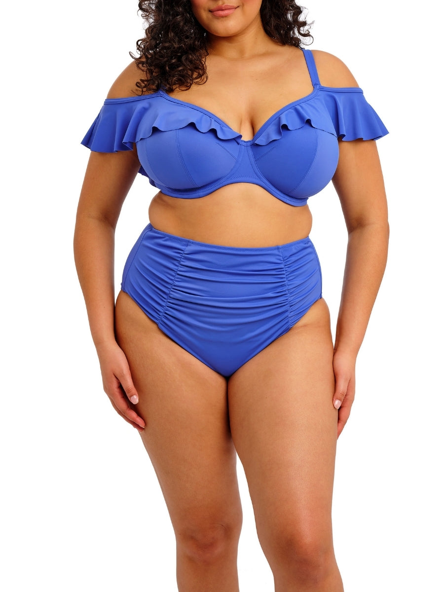 Plain Sailing Ruffle Bikini Top - Azure