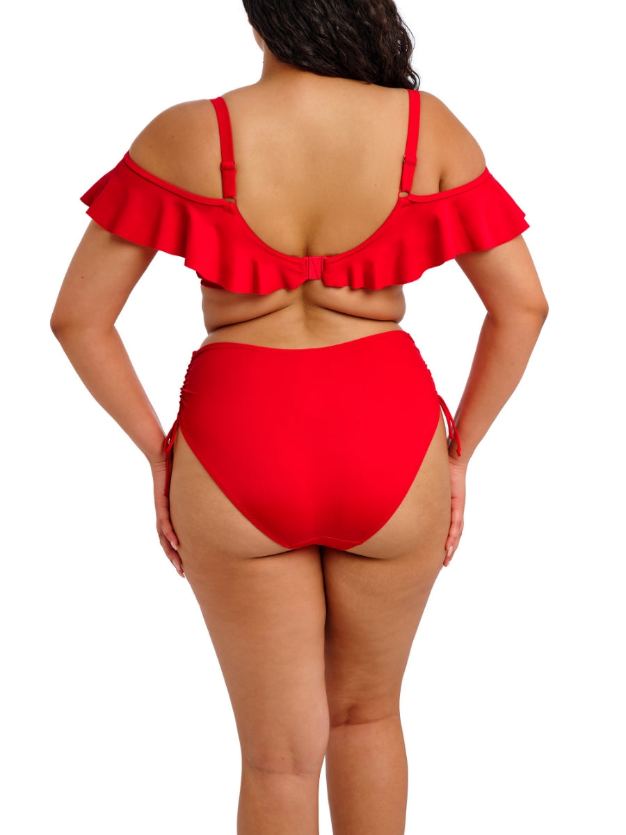 Plain Sailing Ruffle Bikini Top - Lava