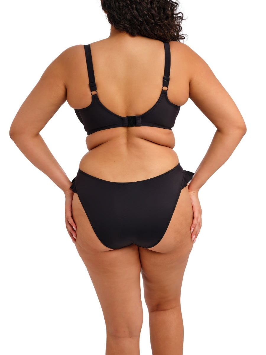 Plain Sailing Plunge Bikini Top - Black