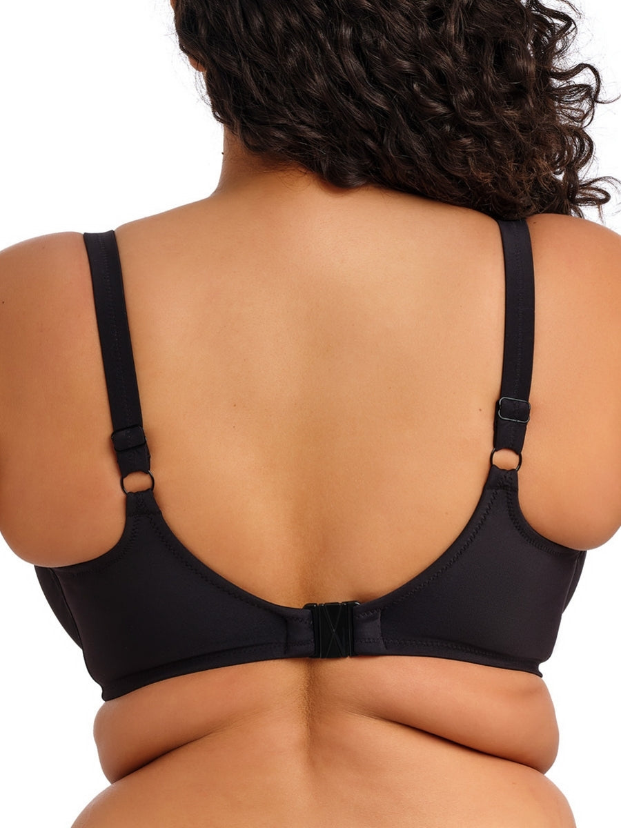 Plain Sailing Plunge Bikini Top - Black