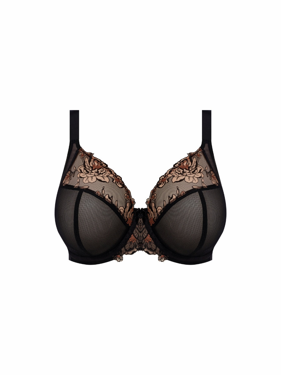 Teagan Plunge Bra - Black/Almond
