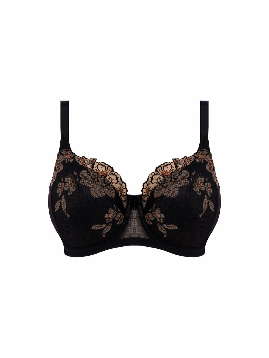 Teagan Half Cup Bra - Black/Almond