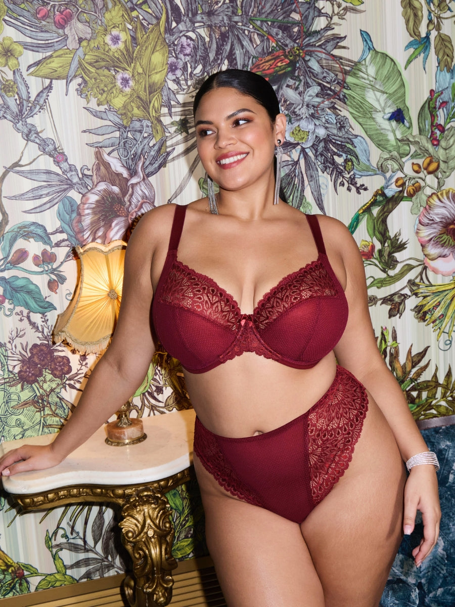 Tiernie Plunge Bra - Tibetan Red