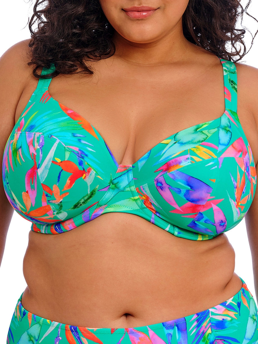 Toyama Tides Plunge Bikini Top - Jade
