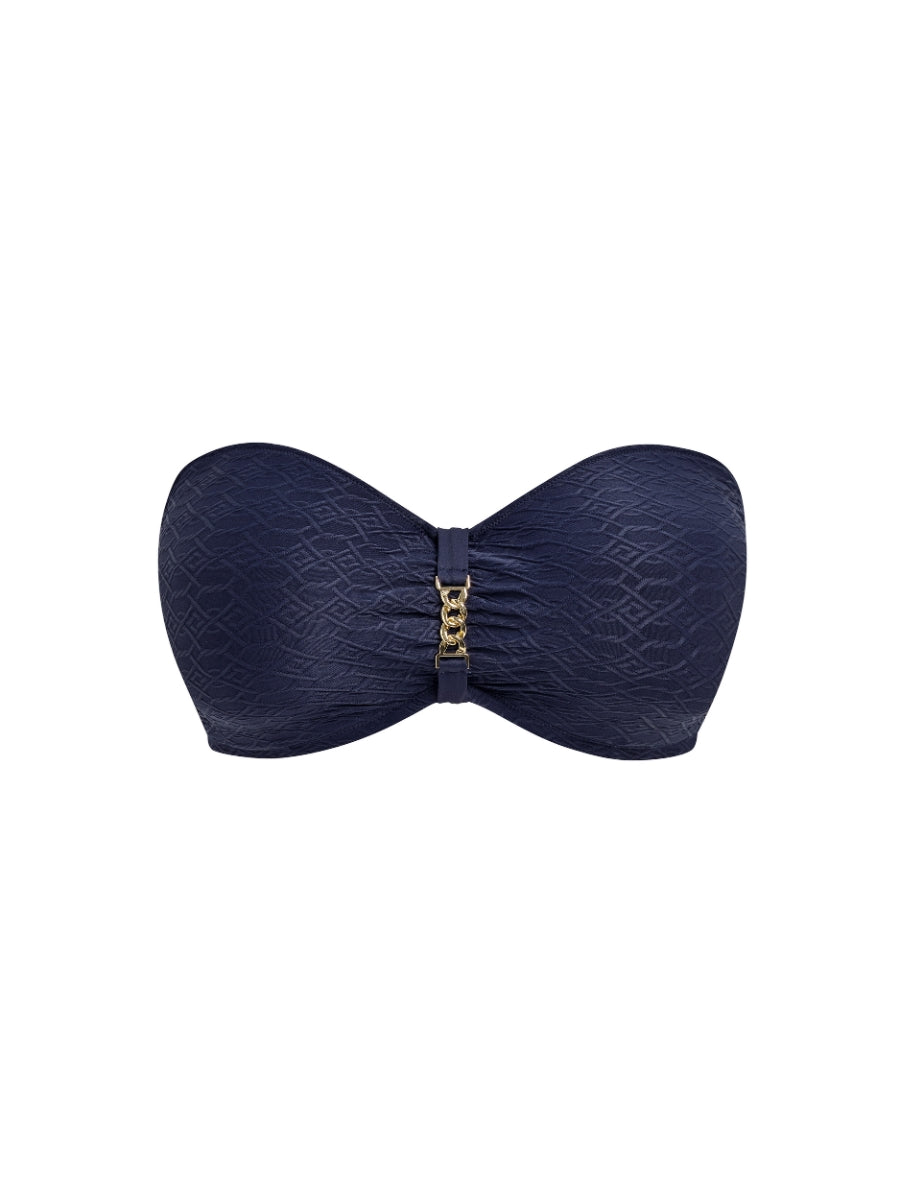 Azores Bandeau Bikini Top - Midnight