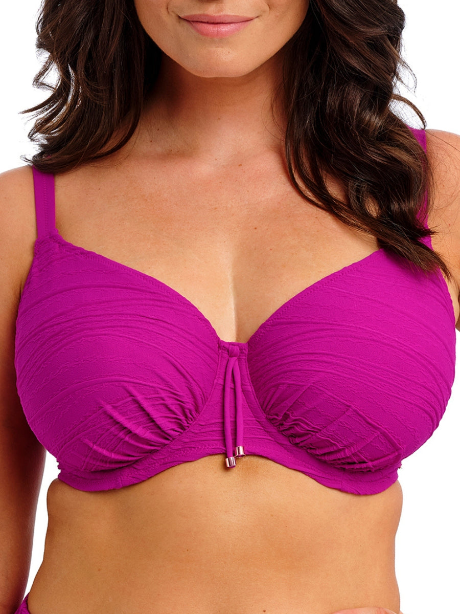 Beach Waves Full Cup Bikini Top - Bright Fuchsia