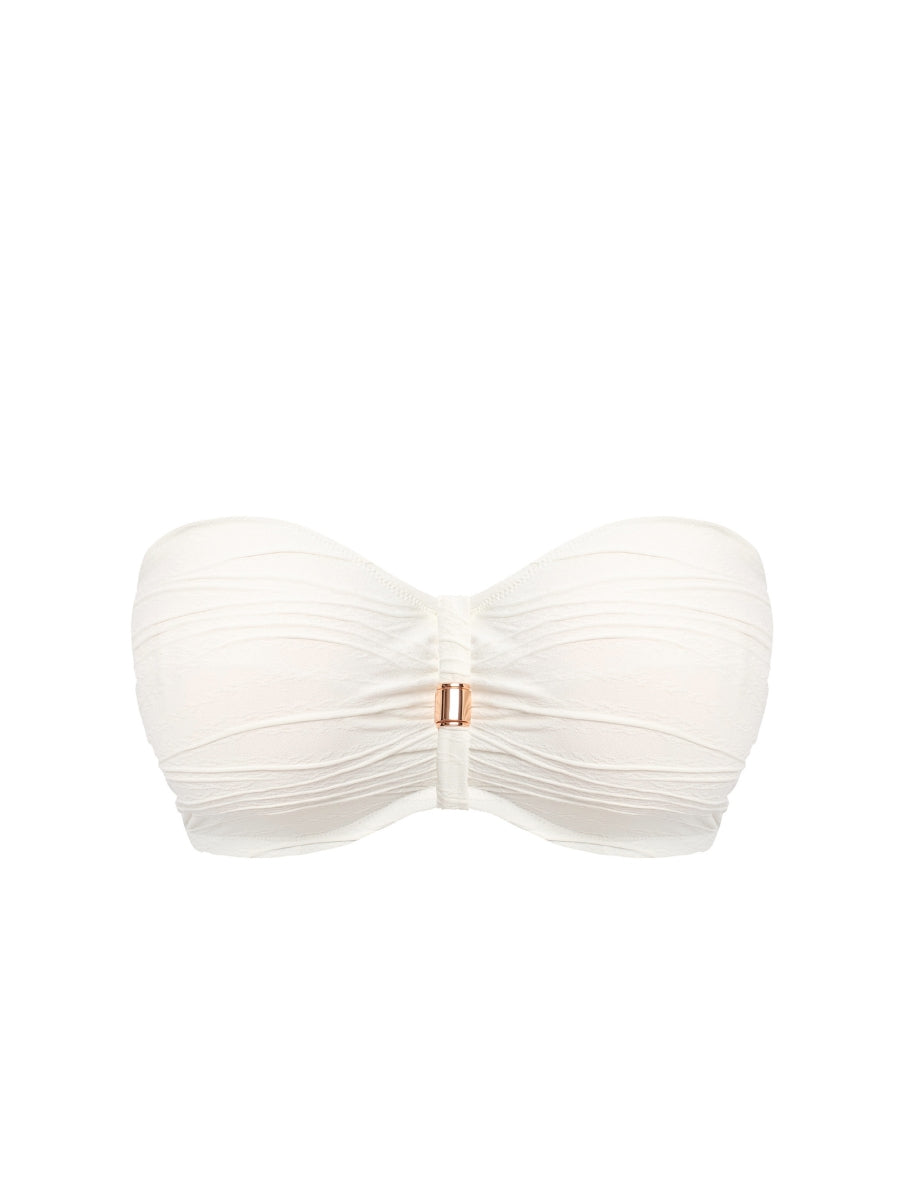 Beach Waves Bandeau Bikini Top - Linen