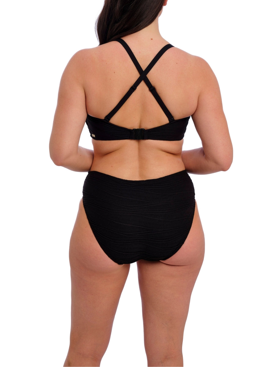 Beach Waves Bandeau Bikini Top - Black