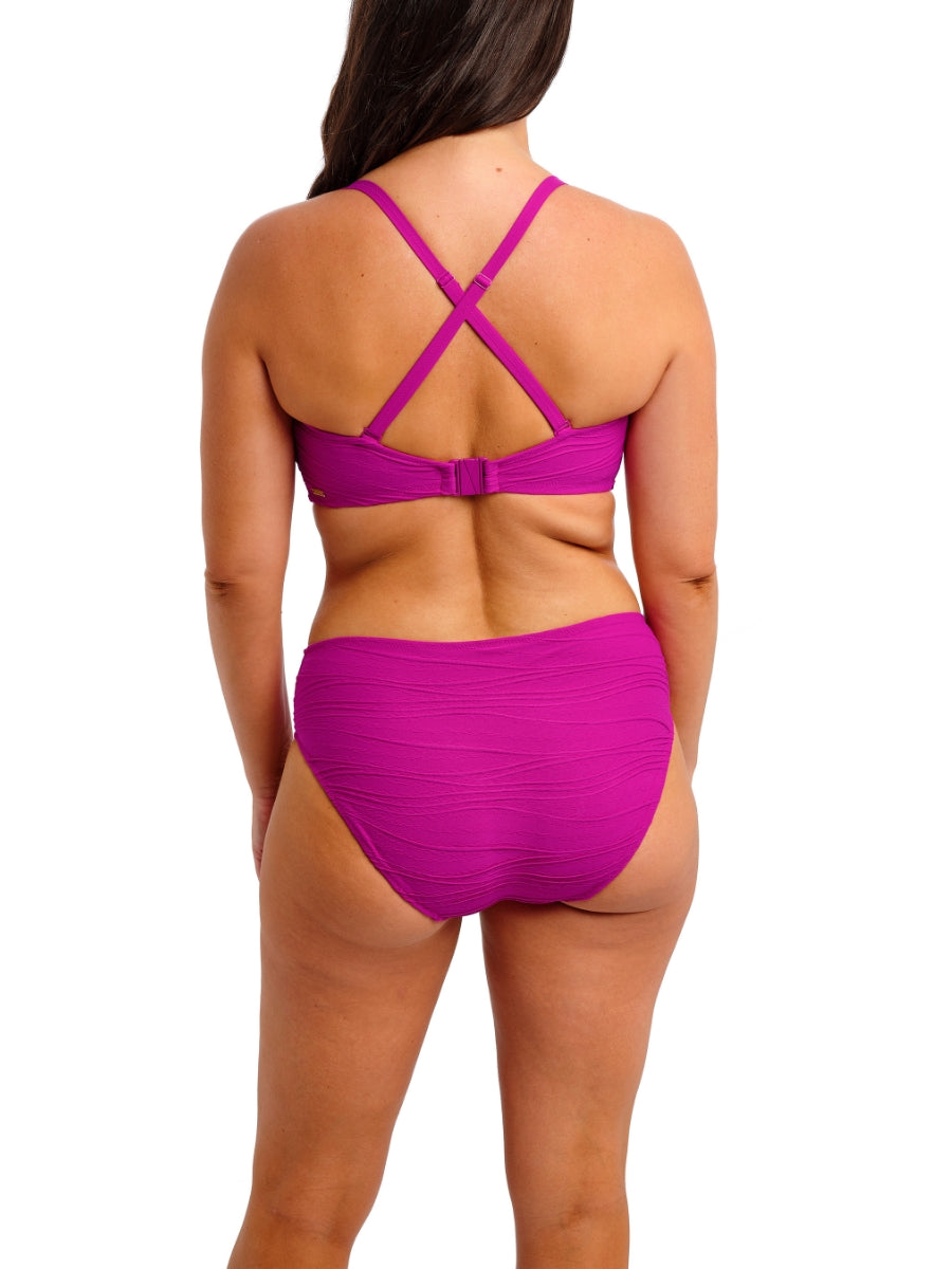 Beach Waves Bandeau Bikini Top - Bright Fuchsia