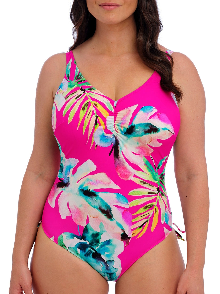 Carabelita V-Neck Swimsuit - Peony
