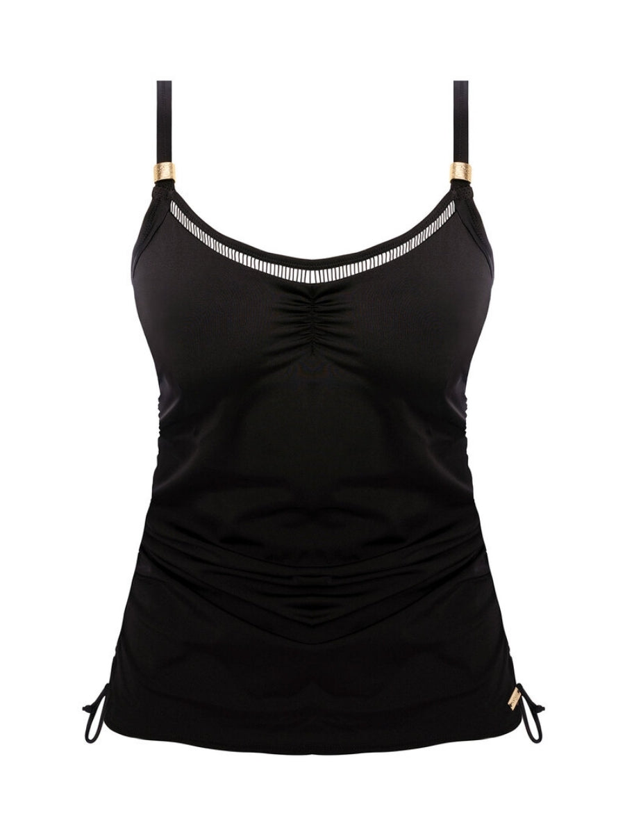 East Hampton Adjustable Side Tankini Top - Black