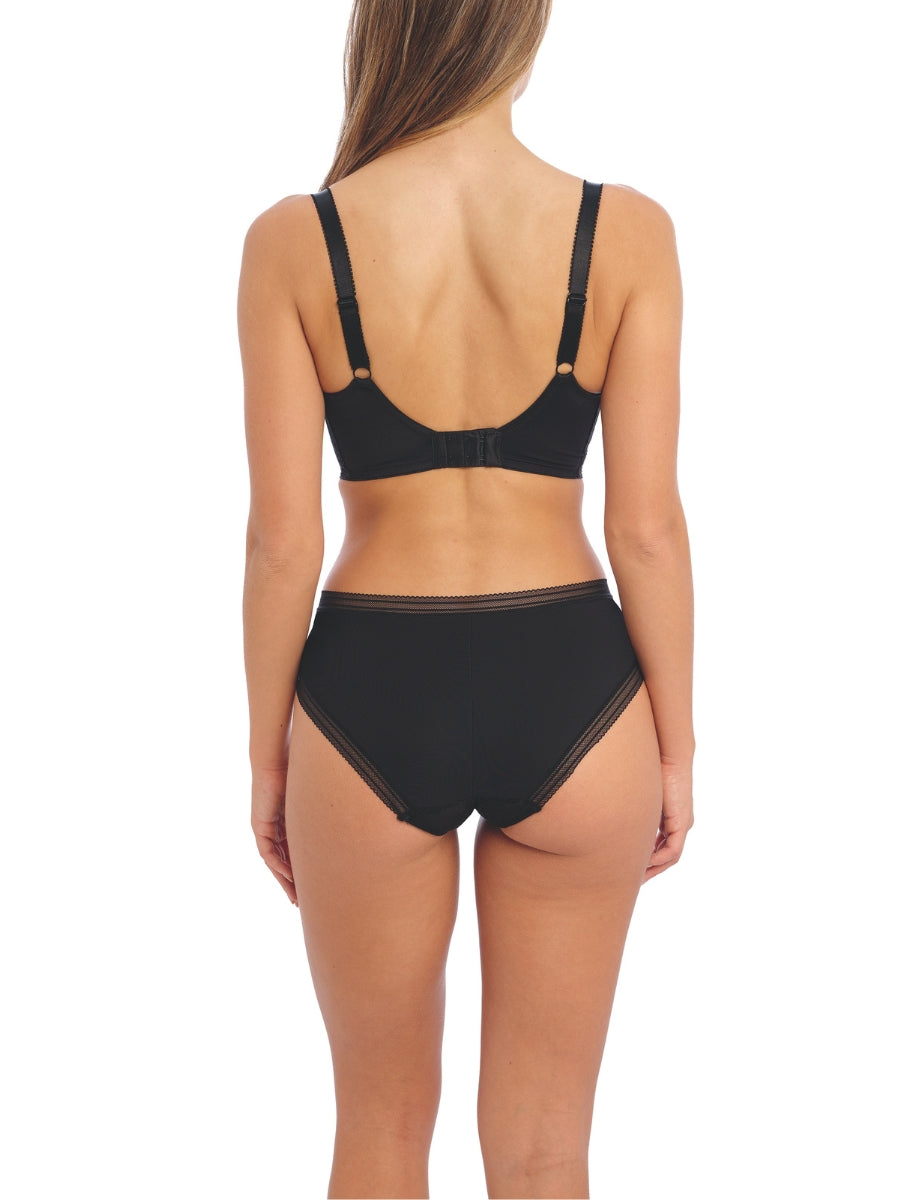 Fusion Lace Side Support Bra - Black