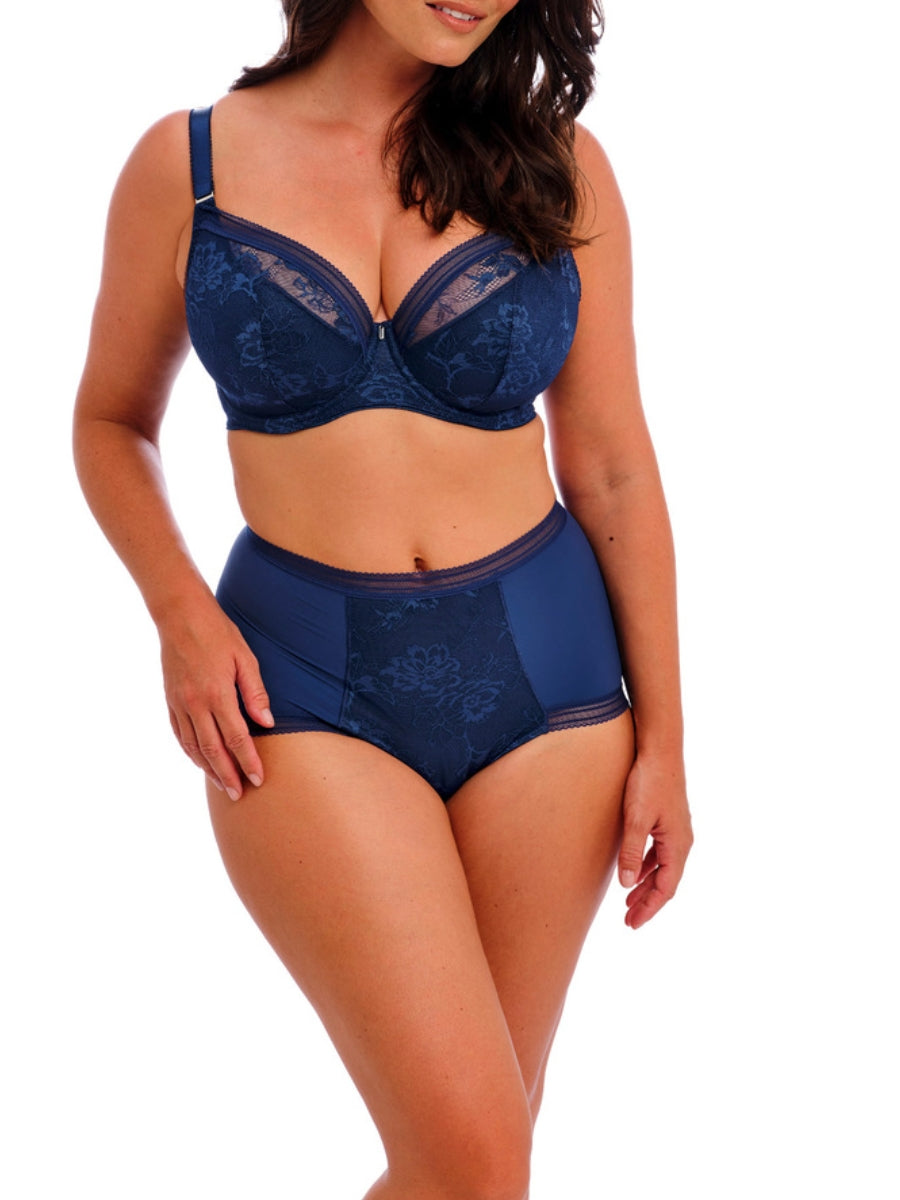 Fusion Lace Plunge Bra - French Navy