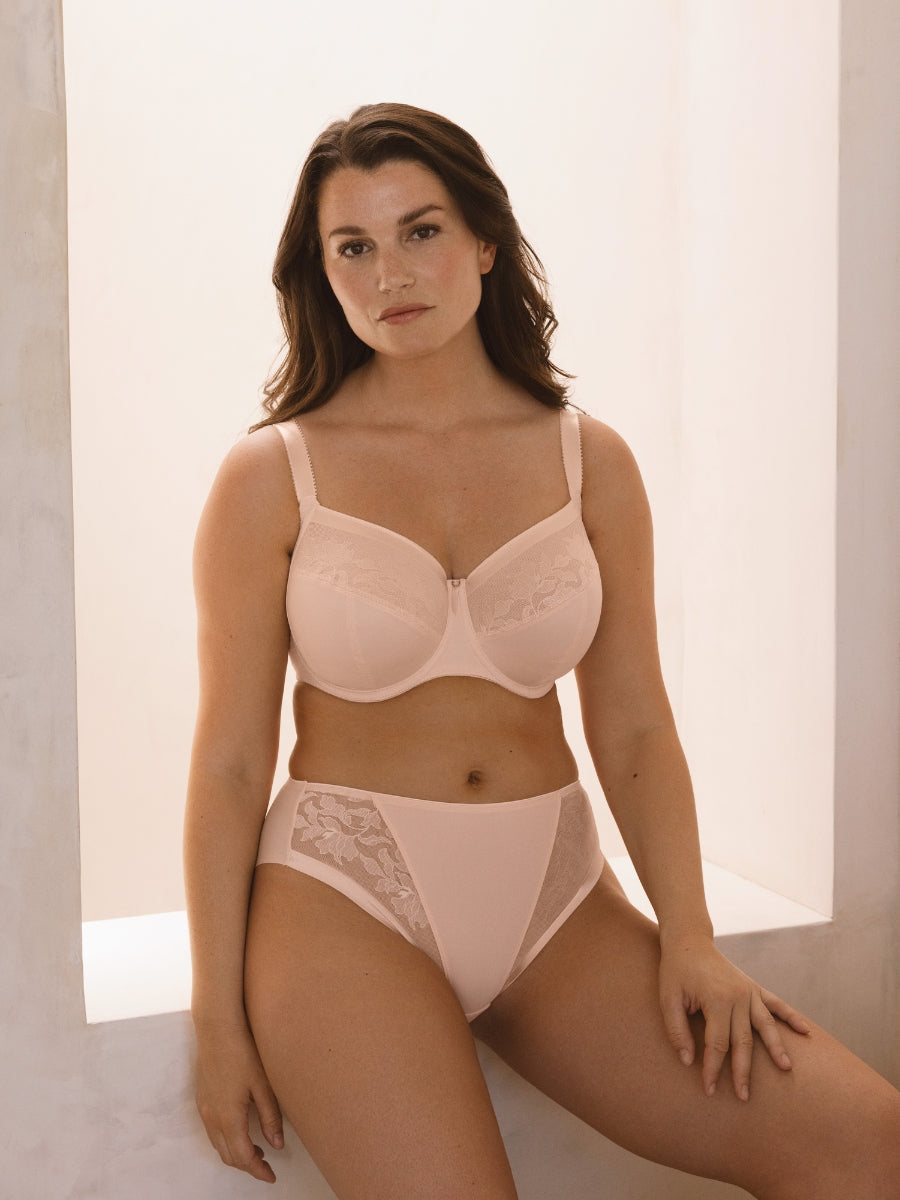 Illusion Full Cup Side Support Bra - Blush