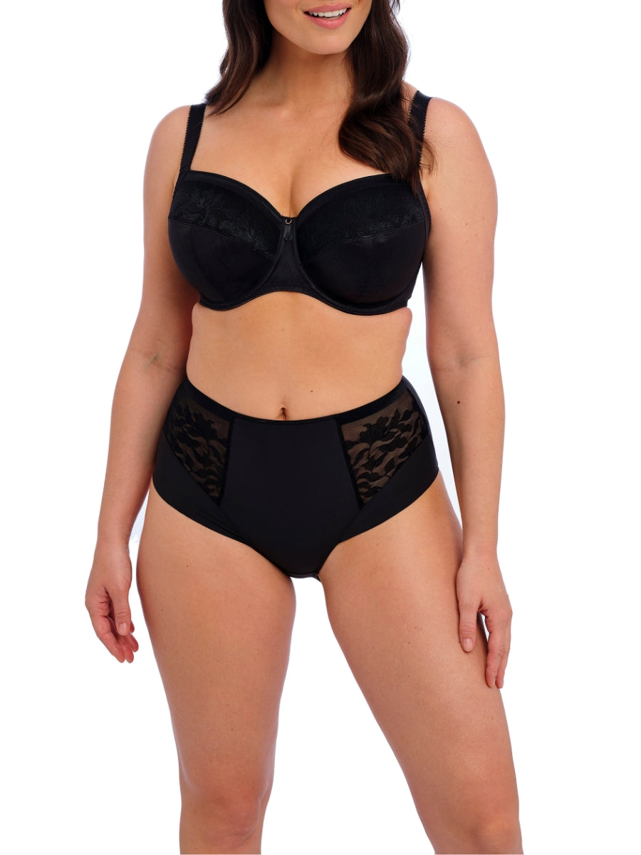 Illusion Full Cup Side Support Bra - Black