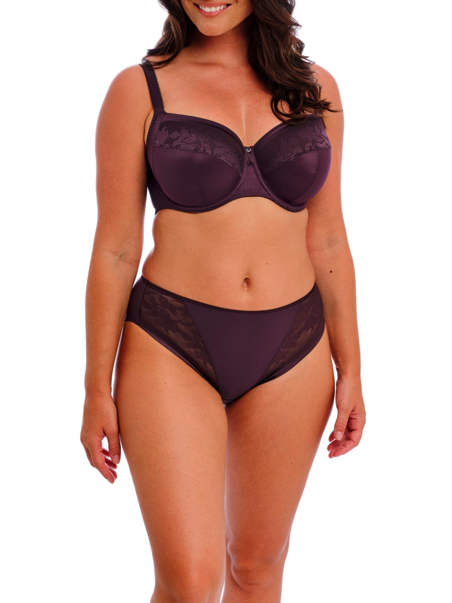 Illusion Full Cup Side Support Bra - Plum