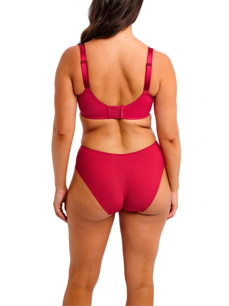 Illusion Full Cup Side Support Bra - Red