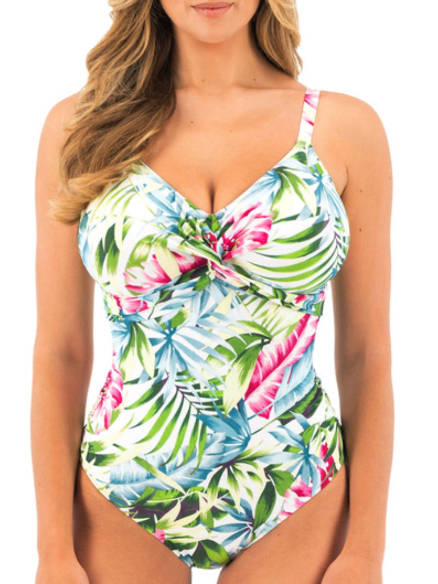 Langkawi Twist Front Swimsuit - White