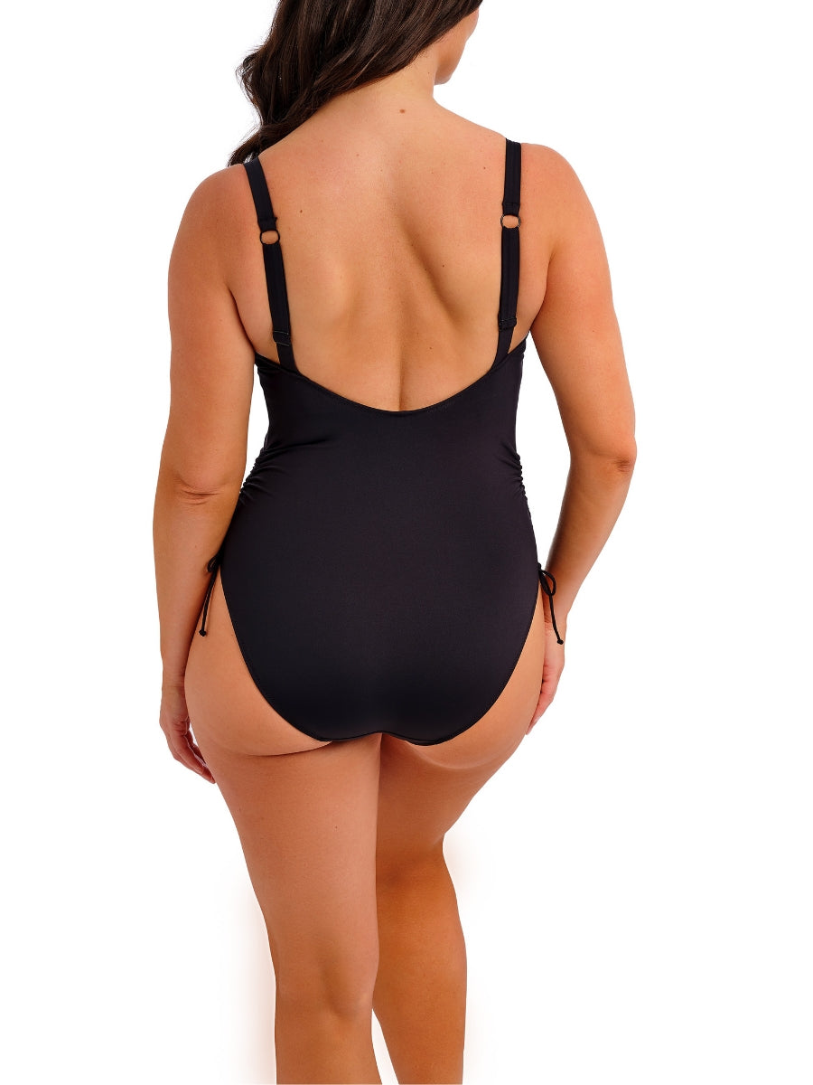 Merissa Non-Wired Plunge Swimsuit - Black