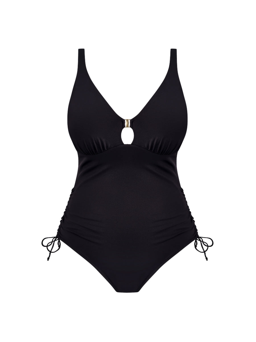 Merissa Non-Wired Plunge Swimsuit - Black