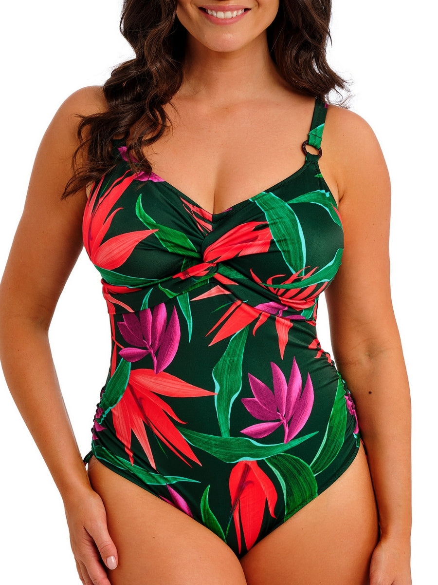 Pichola Twist Front Swimsuit - Mangrove