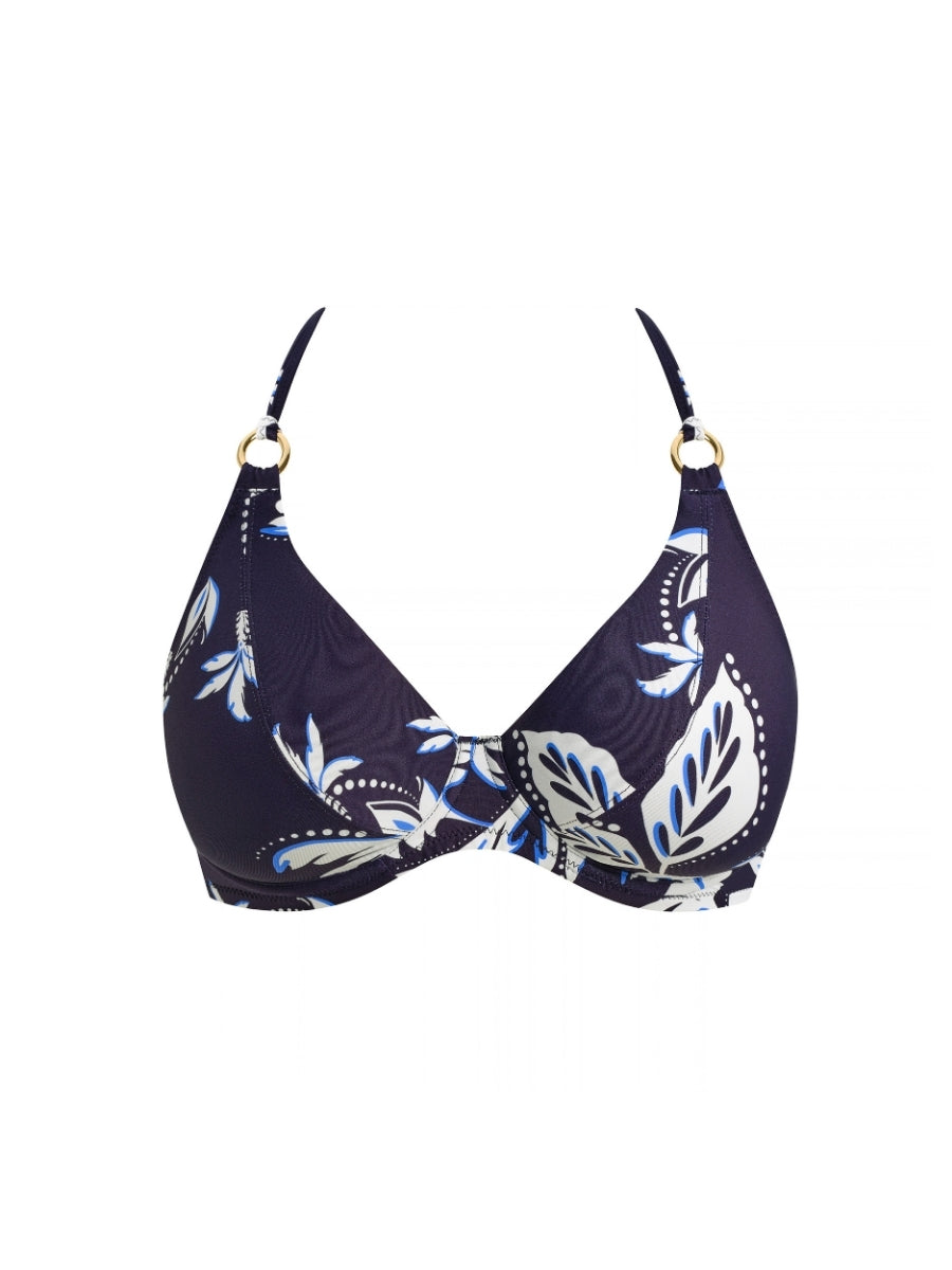 Playa Azul Halter Bikini Top - Navy