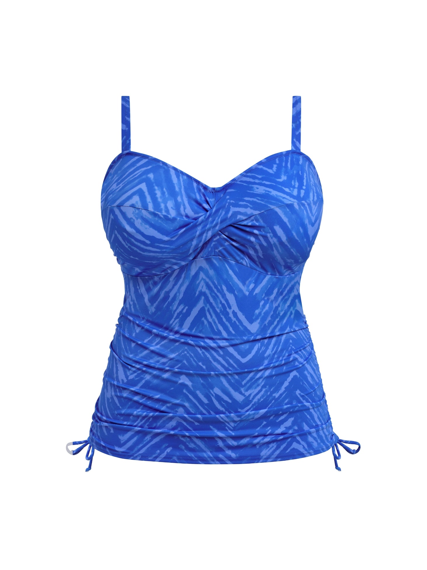 Punta Mita Twist Front Tankini Top - Sapphire