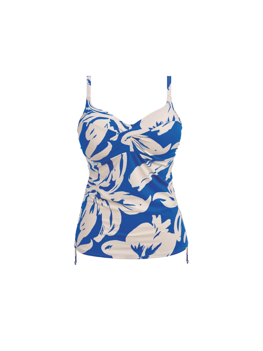 Rabida Island Twist Front Tankini Top - Ultramarine