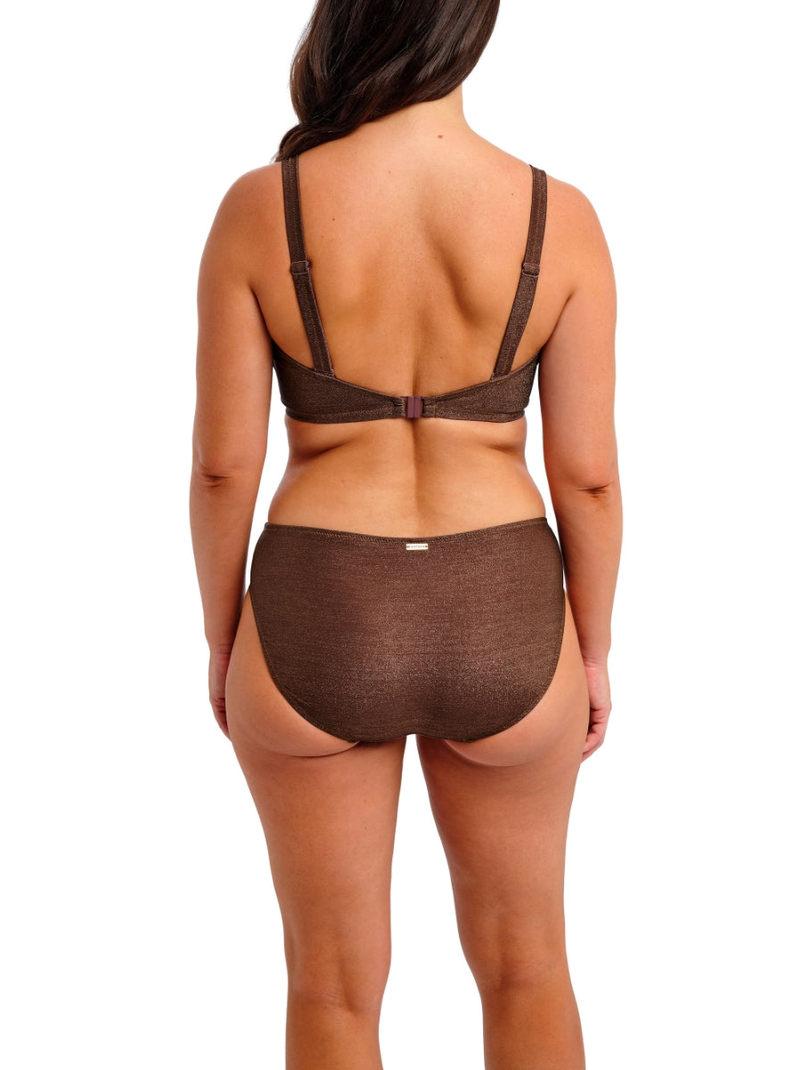 Sabana Plunge Bikini Top - Chestnut Sparkle