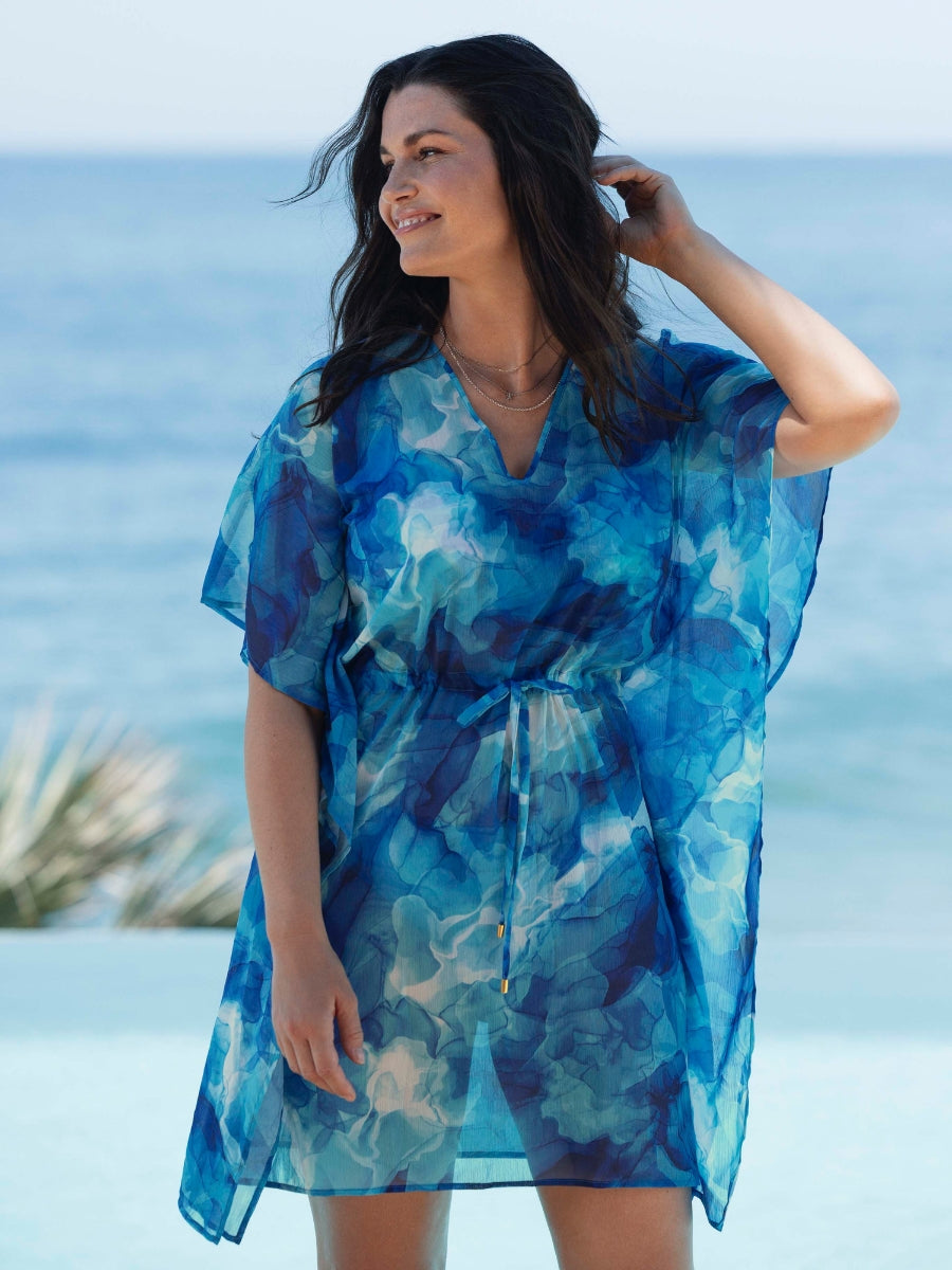 Saunton Sands Kaftan - Dazzling Blue