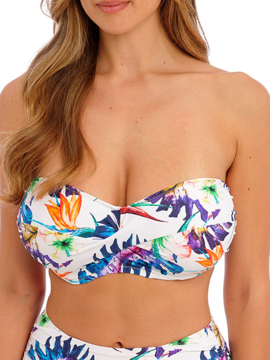 fantasie paradiso twist bandeau bikini top multi