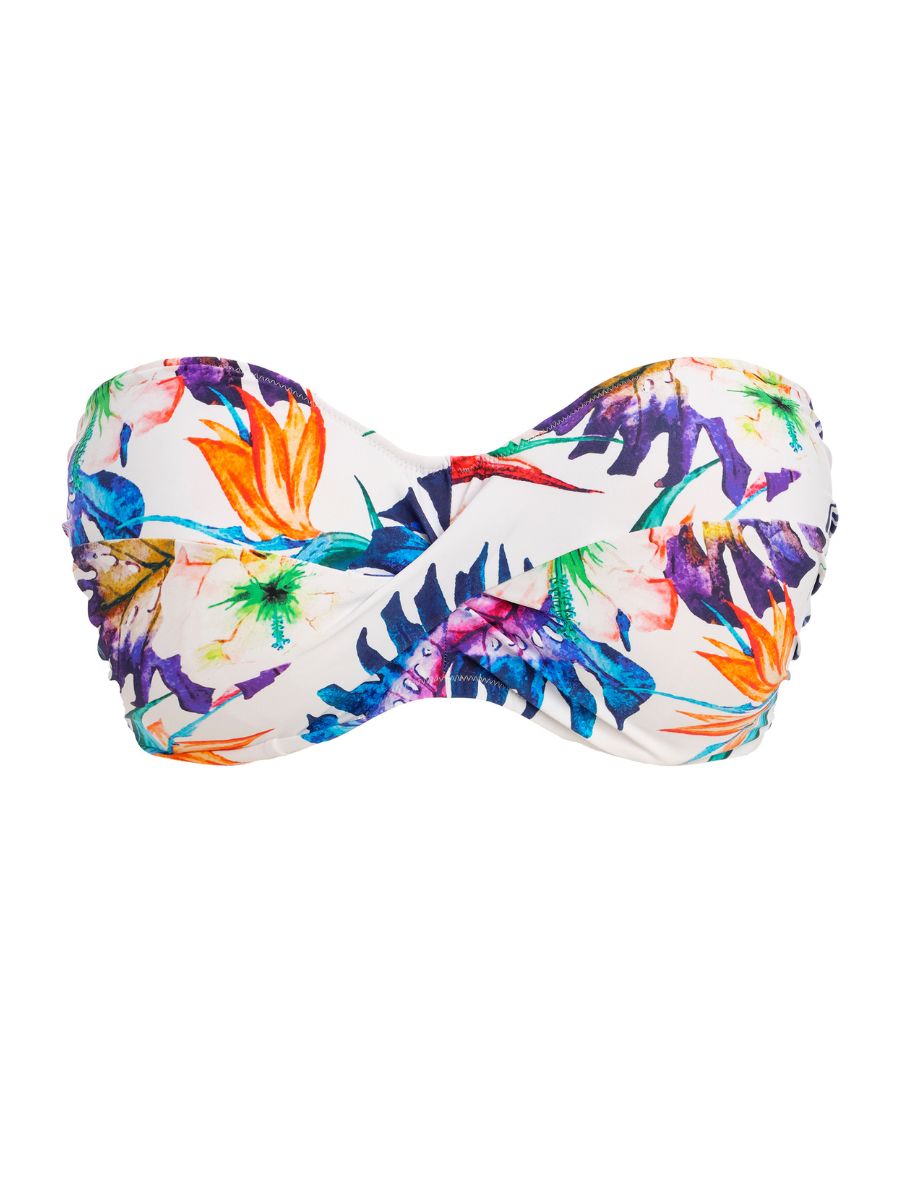 fantasie paradiso twist bandeau bikini top multi