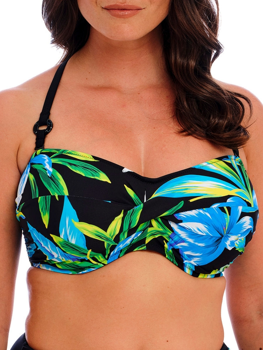 Talm Beach Bandeau Bikini Top - Black