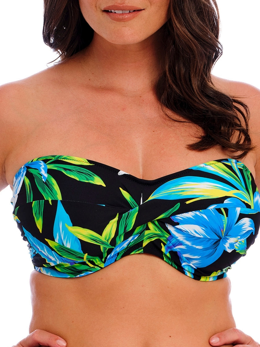 Talm Beach Bandeau Bikini Top - Black