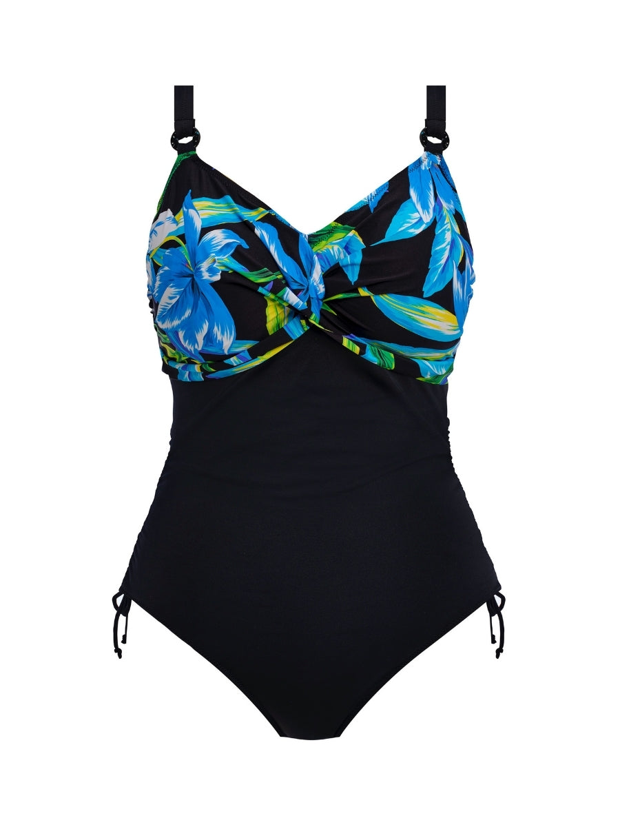 Talm Beach Twist Front Swimsuit - Black