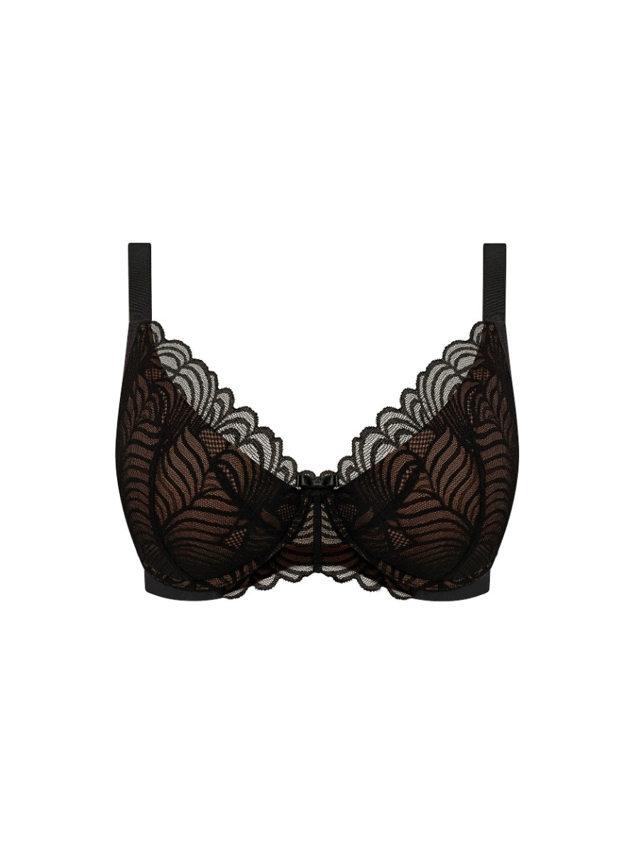 Alanna Padded Plunge Bra - Black